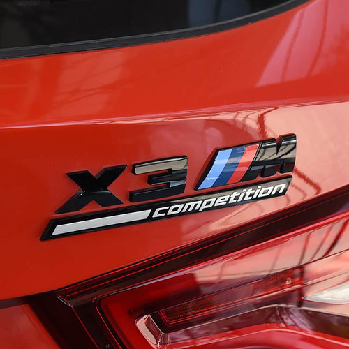 宝马M3competition车标 M4C/M5/X3M/X5M/X6M/X7M红色雷霆灰后尾标 - 图2
