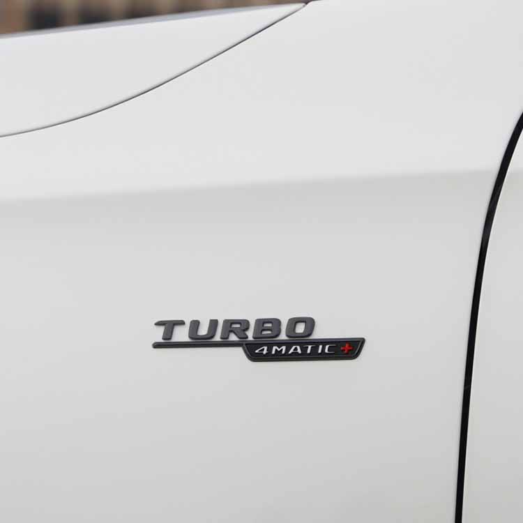奔驰A45改装A45S车标 TURBO叶子板标 黑色武士AMG A45S全套车标志 - 图0