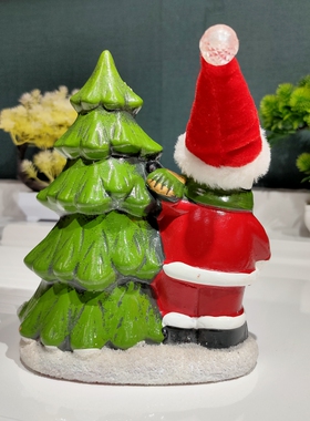 新品陶瓷雪人圣诞树夜灯摆件高度19/非偏满23包邮部分瑕