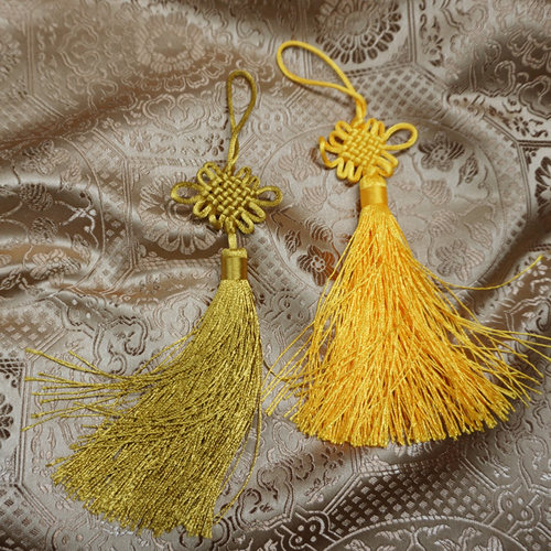 米驼色浅棕色宝相花纹团花纹中式古典织锦缎布料云锦丝绸缎子面料 - 图1