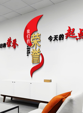 企业荣誉文化墙立体字标语