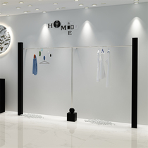 Clothing Store Display Rack Black Clothing Rack Solid Wood Hung Clothes Hanger Womens Clothing Store Shelves Shop Display Racks Against Wall Racks