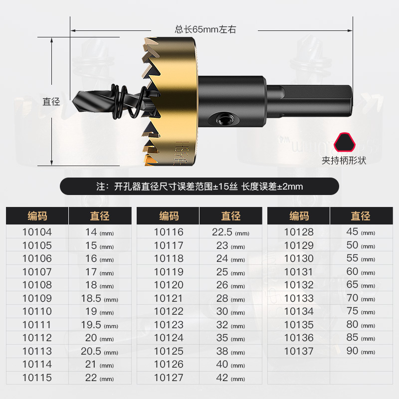 不锈钢开孔器钻头合金属高速钢专用扩孔铁皮圆形开口钻孔神器打洞-图2