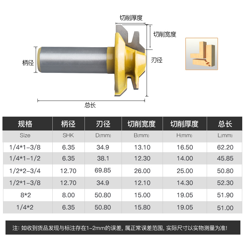 沪豪拼板刀花格90度角直角拼接刀45°度榫合刀电木铣镂铣锣机刀具-图3