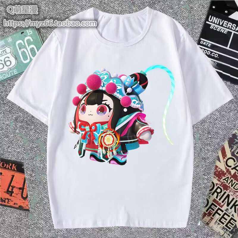 蛋仔派对皮肤手游戏短袖t恤男女学生上衣夏季宽松潮童装半袖打底t