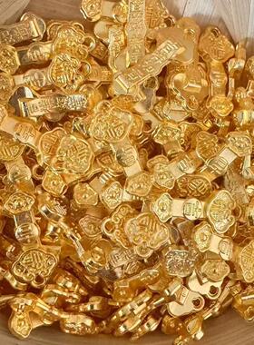迷你小葫芦实心合金工艺品沙金色小摆件如意金葫芦装饰品福禄满满
