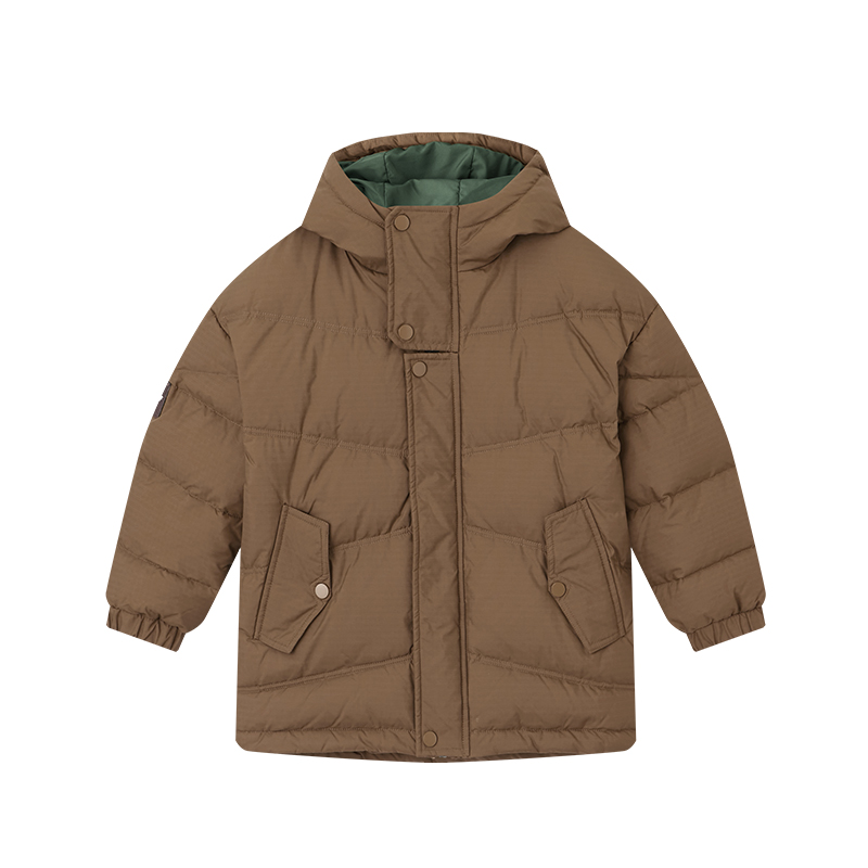 多多家男童羽绒服冬季2025新款儿童中大童加厚白鸭绒冬装连帽外套 - 图3