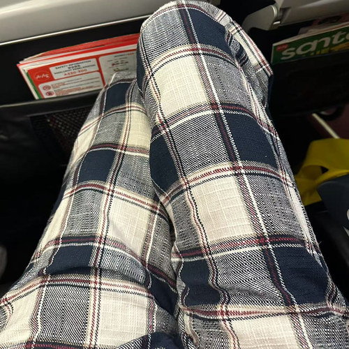 sunn21 美式复古格子裤女早春新款低腰显瘦设计感抽绳直筒阔腿裤 - 图2