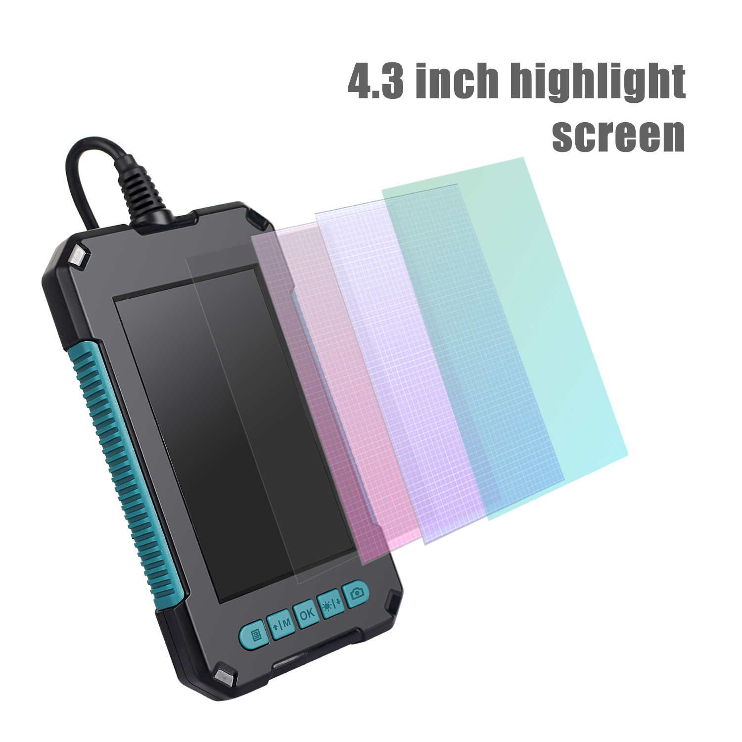 5.5/8mm Dual Lens Industrial Endoscope 1080P 4.3 " IPS LCD D,淘宝优惠券,粉丝福利购,淘宝优惠卷