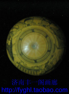 丰一阁 文玩精品 微雕手捻鸡蛋小葫芦针画金陵十二金钗收藏礼品