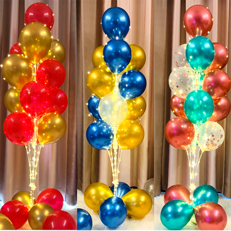 发光气球支架桌飘地飘立柱结婚庆生日派对浪漫装饰店铺开业布置品 - 图0