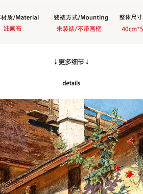 格兰维尔欧式复古阳光庭院花园小众艺术田园风装饰挂画复刻版画