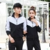 Bộ đồ thể thao mùa thu và mùa đông mới phù hợp với phụ huynh-trẻ em mẫu áo thun thoáng khí cho nam tập luyện quần áo ấm cho học sinh mua - Thể thao sau