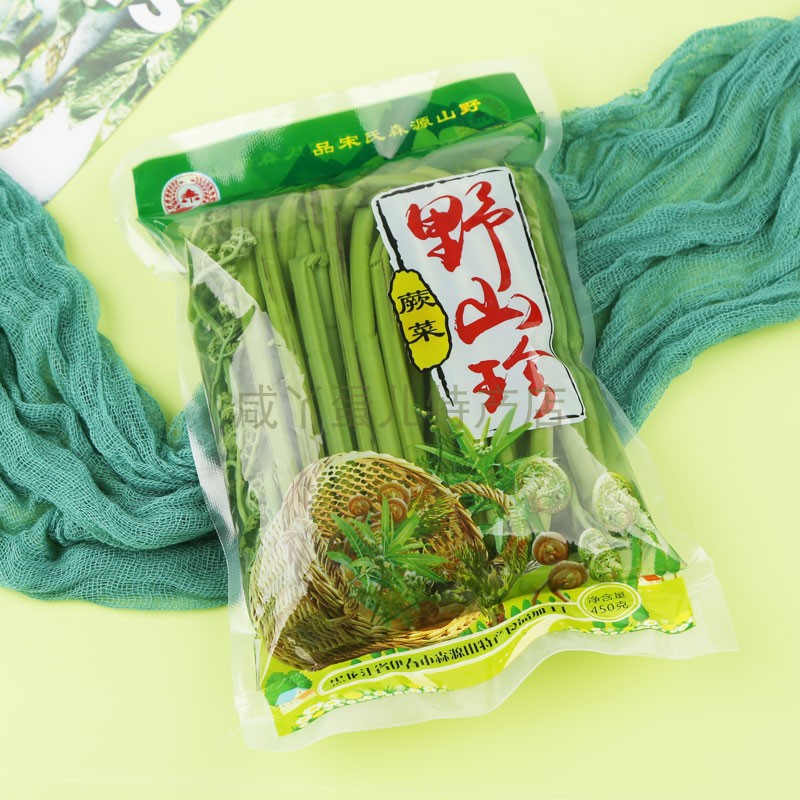 东北特产蕨菜小兴安岭伊春山野菜保鲜菜山蕨菜袋装森源450g*5袋 - 图3