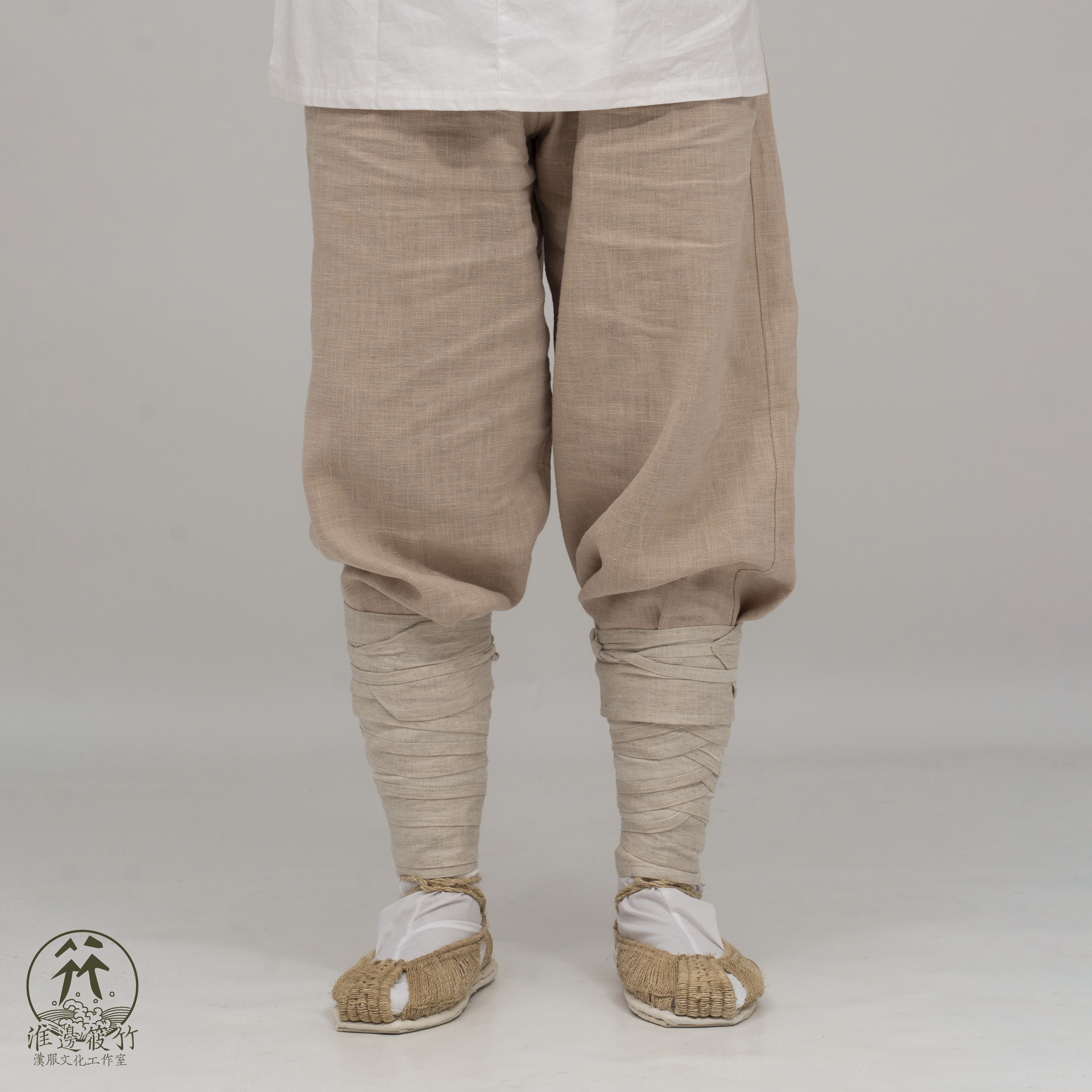 淮边筱竹 汉服棉麻行縢  劳作绑腿带行军绑腿布,淘宝优惠券,粉丝福利购,淘宝优惠卷