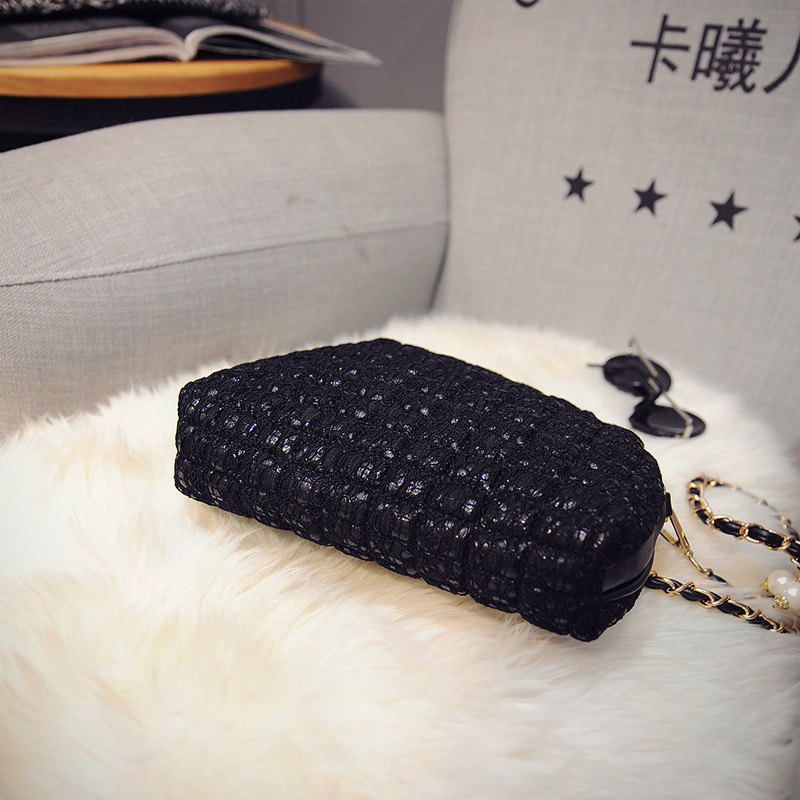 2020新款韩版蕾丝复古潮链条小包 Mousse慕斯卡曦儿包袋女士包袋