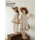 Youyou Girls Suit Summer Sleeveless Shell Ribbon Baby Sweater Jacquard Cotton Dress Nine-Point Pants