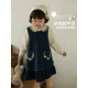 Youyou Girls Spring and Autumn New Daisy Denim Skirt Shirt Fashion Vest Flare Jeans Suit Spring Clothes