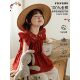 Youyou Girls Suit Summer New Flower Embroidered Babydoll Dress Loose Straight Nine-Point Woven Pants