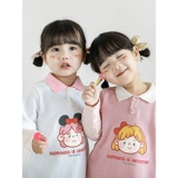 Комплект, классическая мультяшная футболка для отдыха, осенний, в корейском стиле