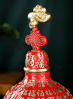 新中式彩铜葫芦摆件开盖百福
