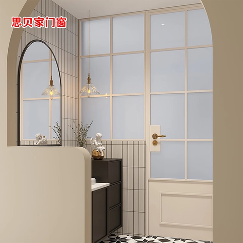 法式复古门铝合金玻璃卫生间门厕所门厨房浴室平开门阳台门联动门 - 图3
