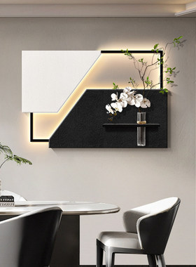 现代轻奢高级感客厅装饰画几何抽象画沙发背景墙挂画立体砂岩壁画