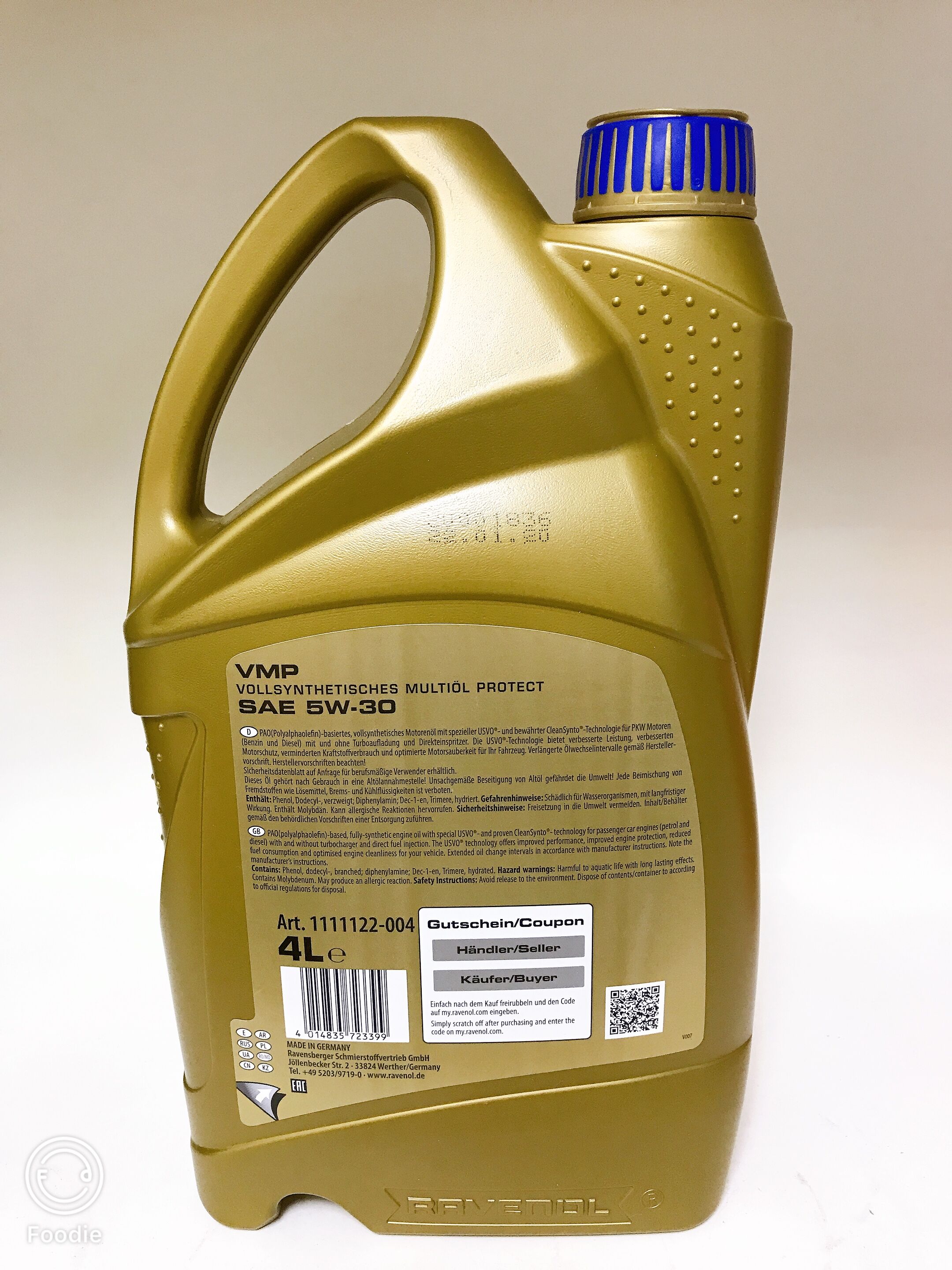 德国拉锋RAVENOL USVO系列 VMP 5W-30 C3 全合成机油4L - 图0