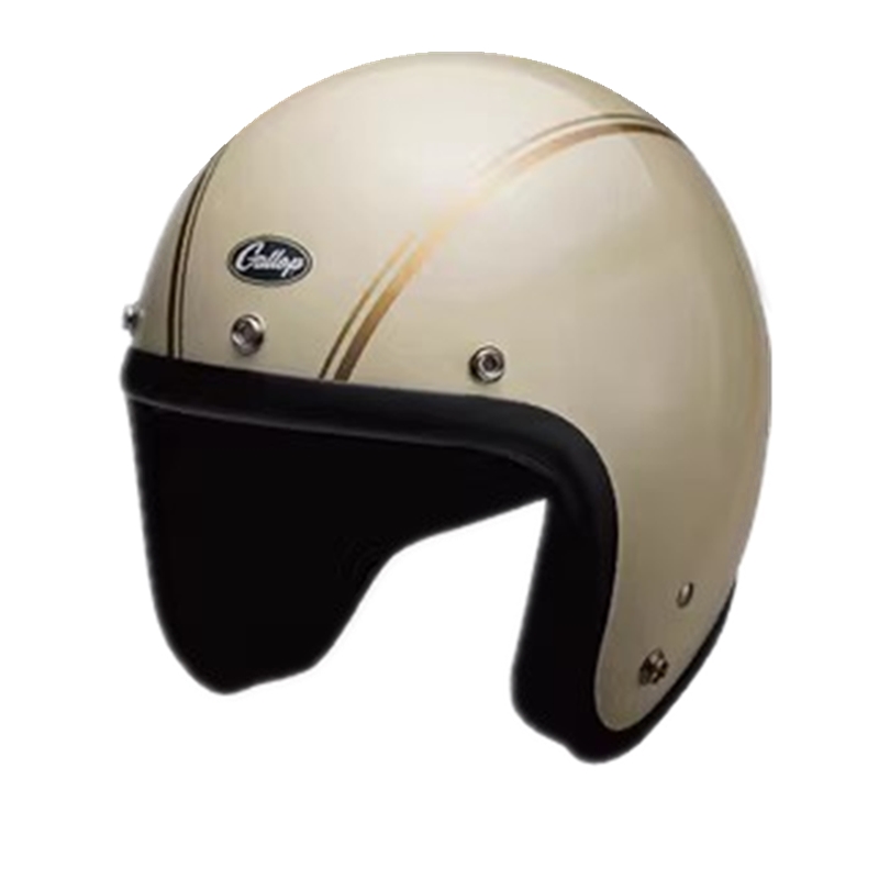 台湾Gallop复古半盔BIJIN美人电动踏板摩托车头盔姜戈通勤3/4盔