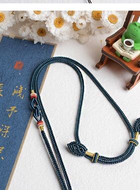 高档手工编织项链绳吊坠绳纯手工编绳八股四平八稳结曼陀罗花结
