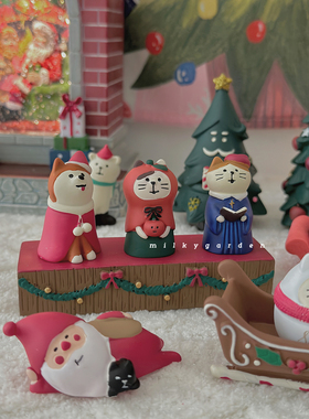 树脂装饰可爱桌面圣诞迷你景观
