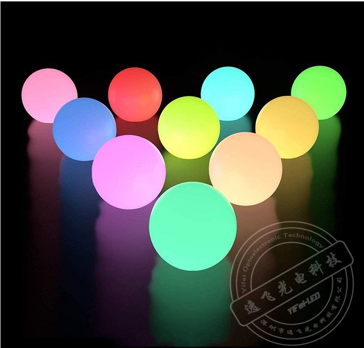 漂浮游泳池装饰灯遥控RGB儿童玩具七彩发光圆球节日草坪灯