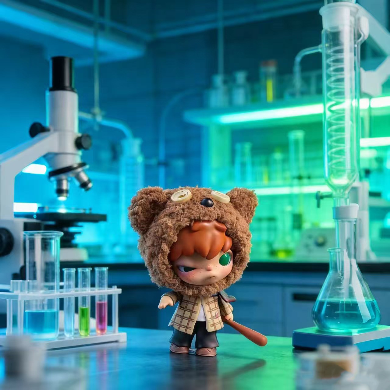 tirelire 棕色小野小熊帽子头套Hirono小野盲盒搪胶公仔 仅娃衣,淘宝优惠券,粉丝福利购,淘宝优惠卷