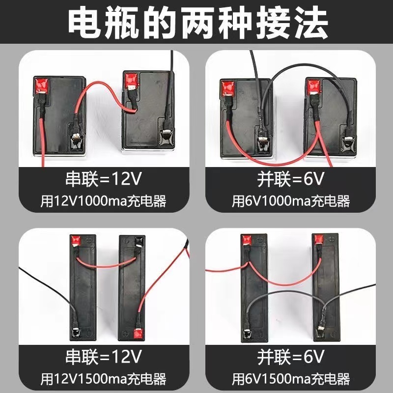 儿童电动车童车充电器6v12V圆孔通用万能汽车摩托车玩具车适配器-图0