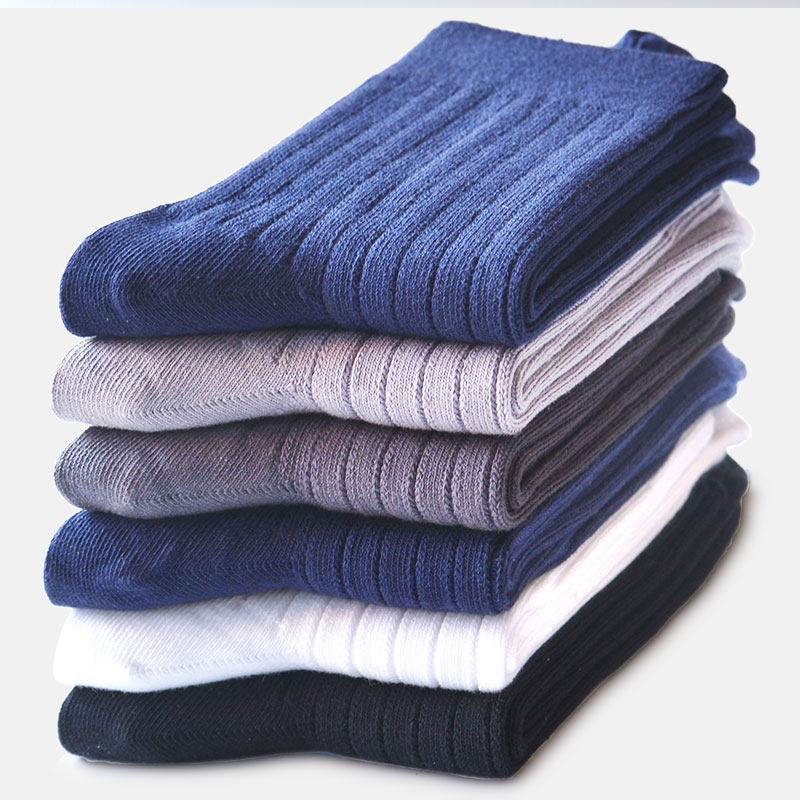 西肯纯棉中筒厚款吸汗黑色商务袜 xiken西肯短袜/打底袜/丝袜/美腿袜