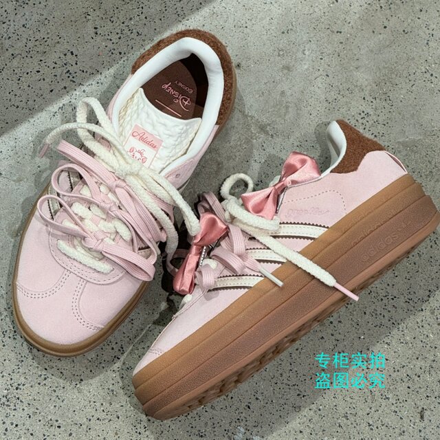 ເກີບຜ້າໃບກິລາ Adidas Clover Disney Mary Cat ຮ່ວມກັບ velvet low-top heightening thick-soled sports sneakers JR4244