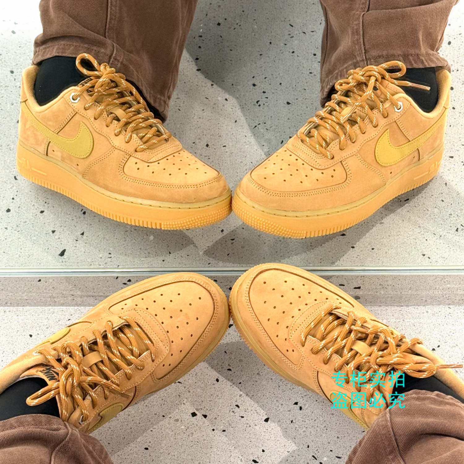 Nike Air Force 1 AF1空军一号小麦色高低帮经典板鞋 CJ9179-200,淘宝优惠券,粉丝福利购,淘宝优惠卷