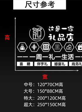 婚庆礼品店玻璃橱窗装饰PVC贴纸