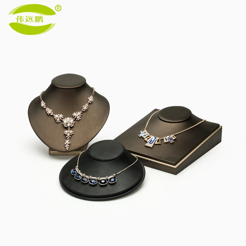 项链展示架脖子人像模特托架首饰柜台橱窗陈列摆件收纳架珠宝道具 - 图1