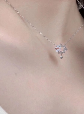 超仙闪耀双子星精致项链月亮