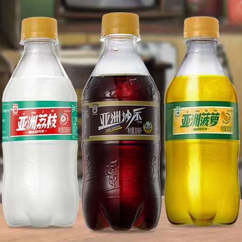 亚洲沙示汽水300ml*24瓶 荔枝菠萝碳酸饮料金典沙示整箱广东包邮 - 图3