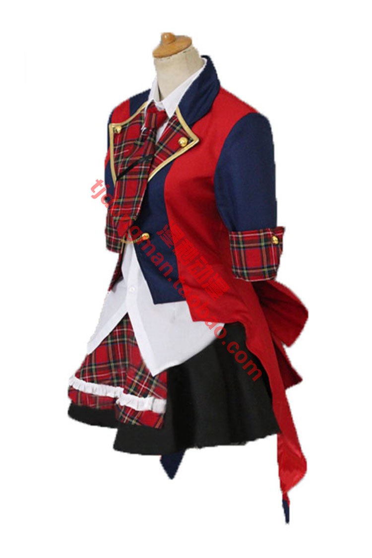 AKB0048高桥南红黑打歌服cosplay定做承接各种动漫服装假发定制-图1