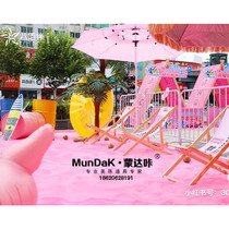 Munda Click Customize Pink Scenic Spot Activity Drainage Pink Mesh Red Beat Card Scenic pink Attractions Decoration Pendulum