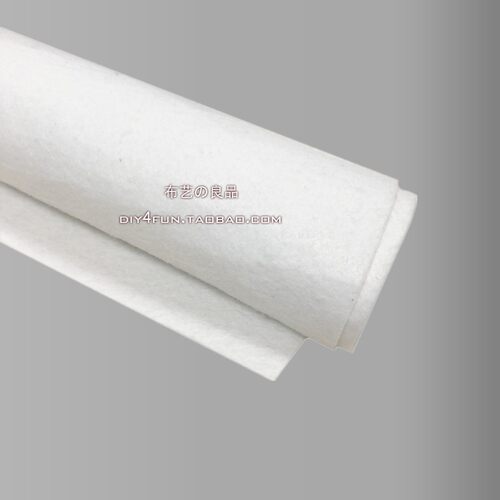 1.5mm厚黑白色无纺布毛毡不织布防尘过滤针刺棉电脑绣花底布整卷 - 图2
