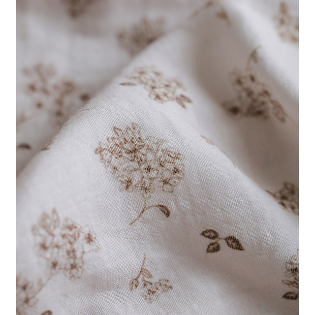 Light crushed flowers, spring and summer pastoral style pure cotton wrinkled yarn 1.5m bed four-piece set lace pillowcase bed sheets and covers