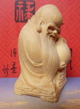 工艺品手把件寿星小木雕