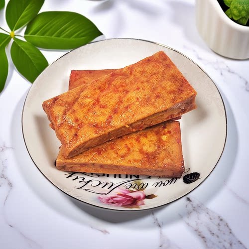 李乐豆干香辣王豆腐干开袋即食小吃湖南休闲麻辣卤味熟食解馋零食 - 图0