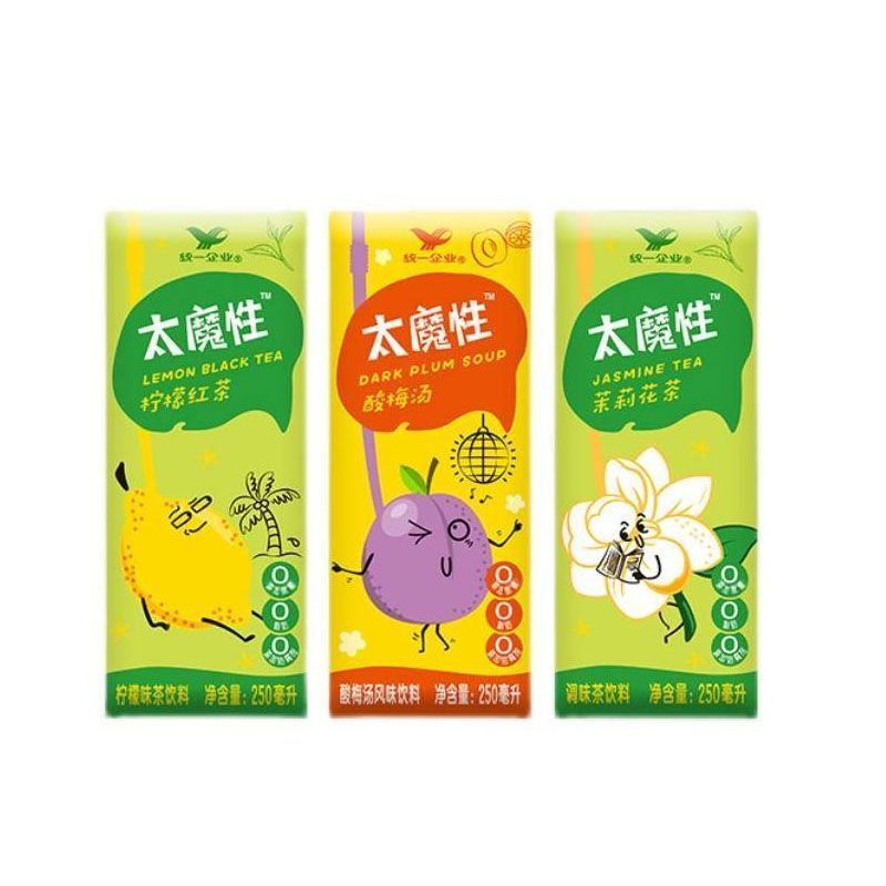 统一太魔性柠檬红茶250ml*24盒装茉莉花茶酸梅汤果味茶饮料饮品-图3