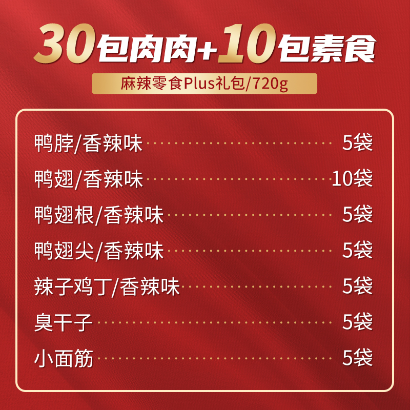 三只松鼠麻辣零食大礼包袋装熟食零食品小吃夜宵充饥情人节送女友-图1