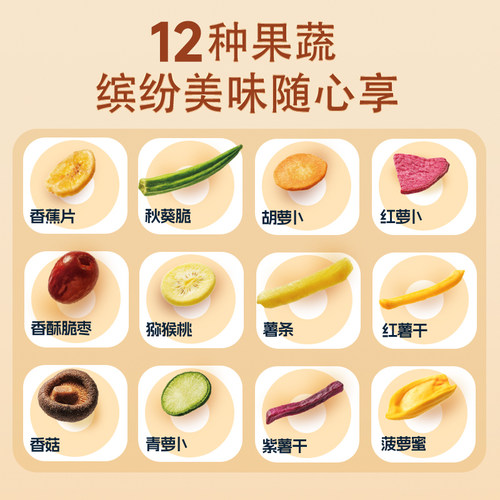 三只松鼠量贩罐装12种果蔬脆250g休闲小零食果干健康零食即食ss - 图2